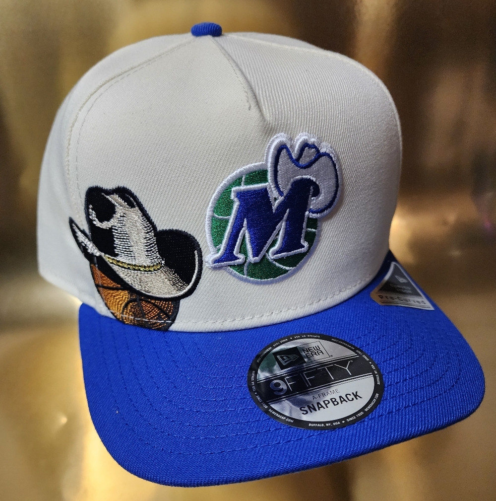 Dallas Mavericks NBA New Era Two Tone Mascot A Frame Snapback Hat Cooper Flagg